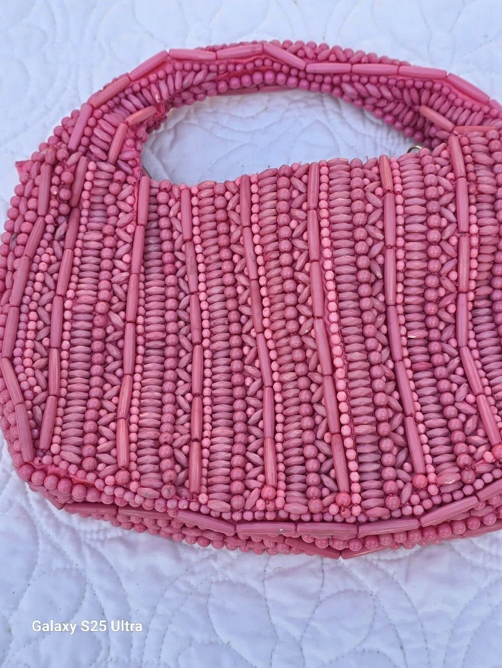 Viral Pink Tiktok Trend Beaded Bag Handcrafted In India